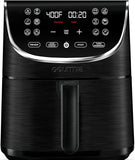 Gourmia Air Fryer Oven Digital Display 7 Quart Large AirFryer Cooker 12 Touch Cooking Presets, XL Air Fryer Basket 1700w Power Multifunction GAF716 Black and Stainless Steel Accents FRY FORCE 360°